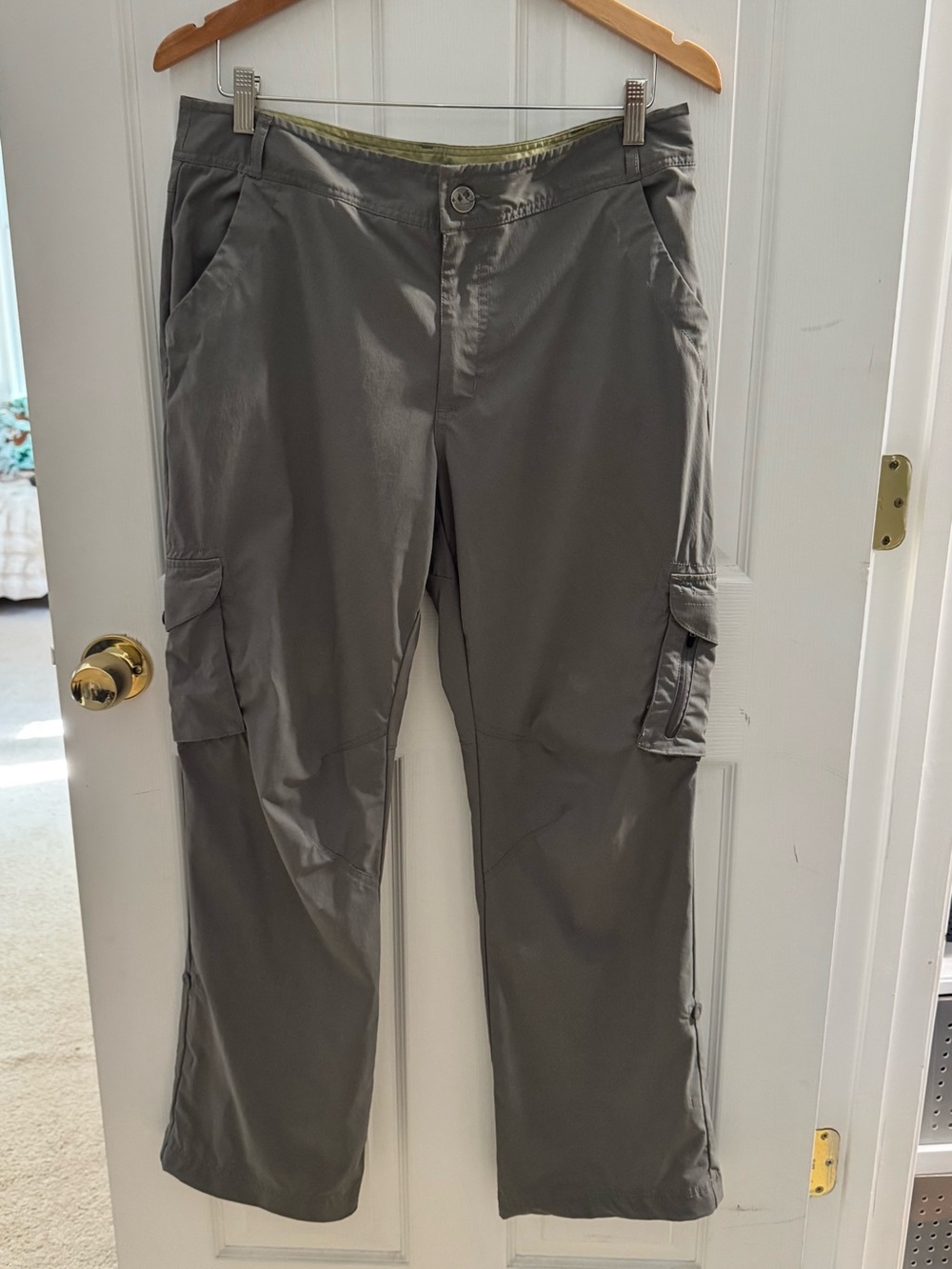 REI Co-op Savanna Trails Hiking Pants Women’s 14 Gray Cargo UPF 50+ Outdoor